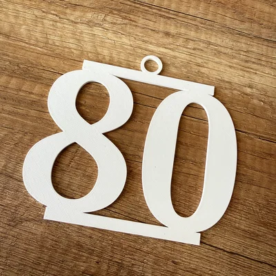 Phụ kiện 3D trang trí sinh nhật và mừng thọ tuổi 80