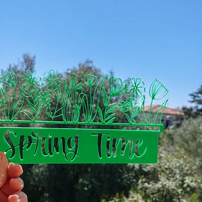 Mô hình trang trí 2D Spring Time cho không gian sống hiện đại