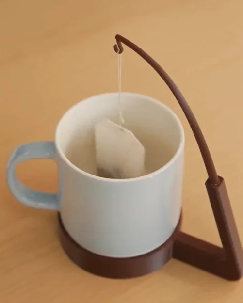 Giá đỡ túi trà 3D hình cần câu độc đáo tiện lợi - Image 1