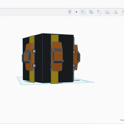 Mẫu in 3D chậu cây trang trí chủ đề xe hơi trên đường cao tốc độc lạ