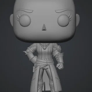Mô hình 3D nhân vật Ikora Rey phong cách Funko Pop Destiny 2