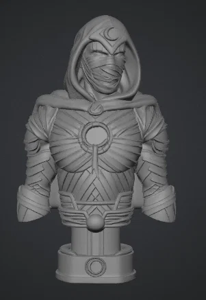 Mô hình tượng bán thân Moonknight Marvel 3D độc đáo - Image 1