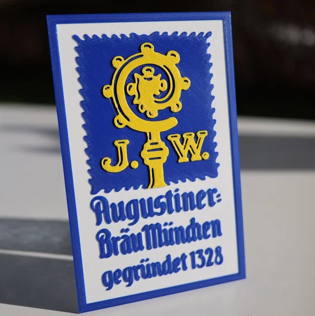 Bảng hiệu bia Augustiner đa sắc (Thay nhựa thủ công) - Image 1