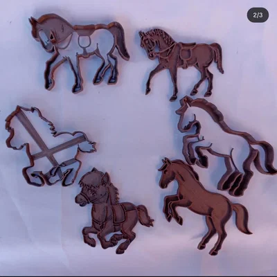 Bộ khuôn cắt hình ngựa dễ thương (Cookie Cutter) cho bánh và thủ công