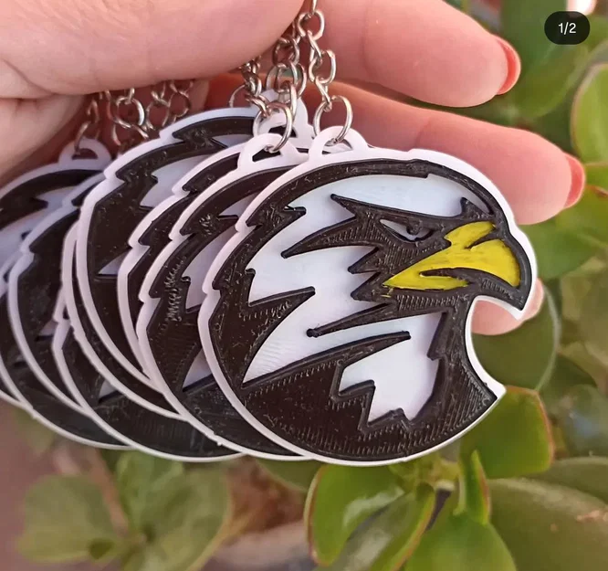 Móc khóa chim ưng in 3D phong cách thể thao cực chất - Image 1