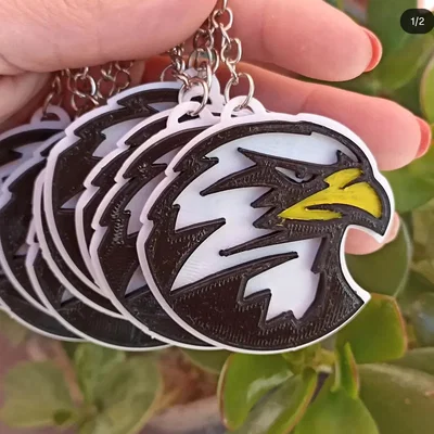 Móc khóa chim ưng in 3D phong cách thể thao cực chất