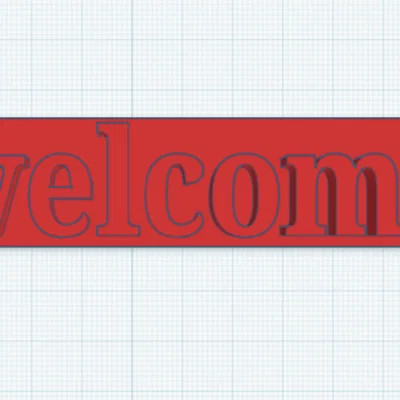Mẫu biển hiệu Welcome in 3D đẹp mắt, dễ in cho trang trí nhà cửa