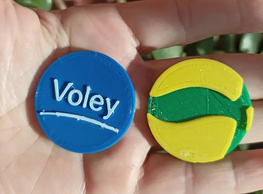 Đồng xu tung bóng chuyền (moneda de voley) in 3D cực đẹp - Image 1