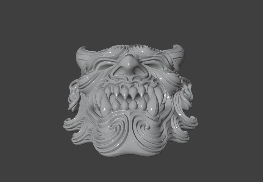 Mặt nạ treo tường Quỷ Nhật Bản - Image 2