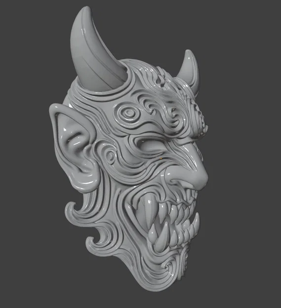 Mặt nạ treo tường Quỷ Nhật Bản - Image 3