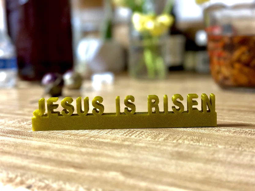 Mô hình trang trí bàn làm việc chữ Jesus Is Risen in 3D - Image 1