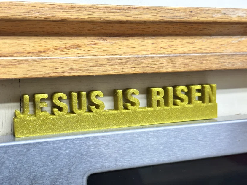 Mô hình trang trí bàn làm việc chữ Jesus Is Risen in 3D - Image 2
