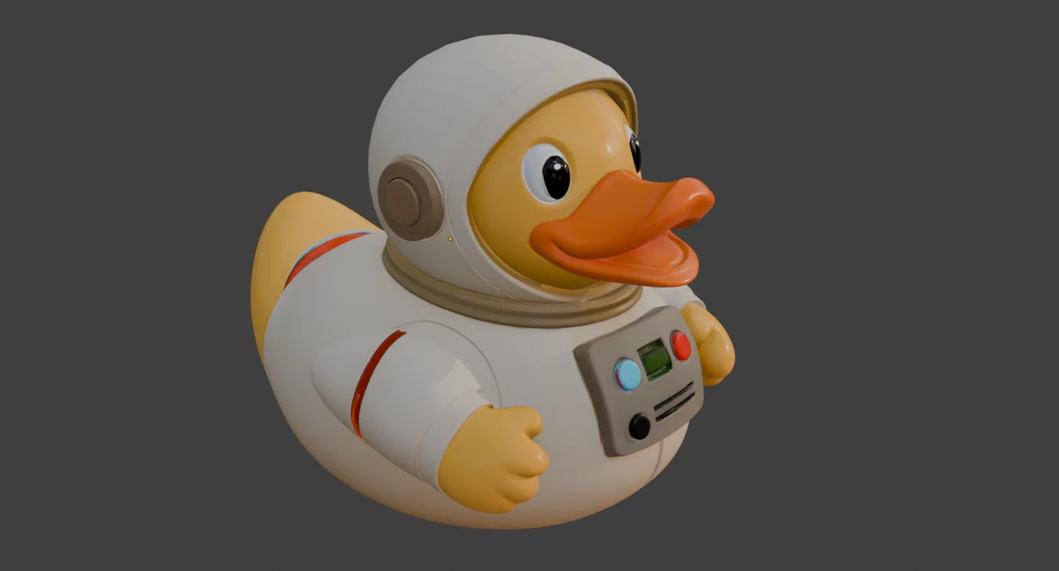 Mô hình vịt phi hành gia Artemis (Astronaut Rubber Ducky) in 3D - Image 2
