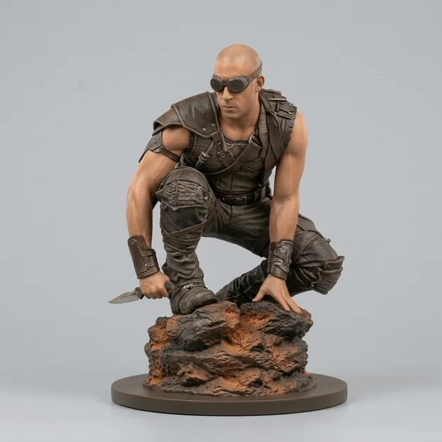 Mô hình nhân vật Riddick 2013 sắc nét dành cho fan 3D printing - Image 1