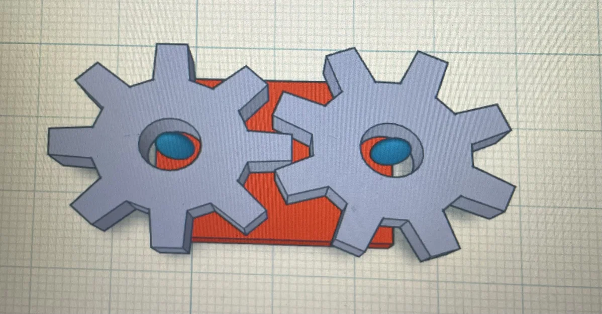 Mô hình đồ chơi bánh răng fidget xoay đơn giản in 3D - Image 1