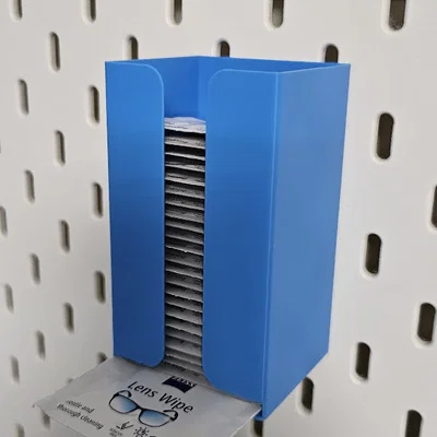 Khay đựng khăn lau kính Zeiss gắn bảng Skadis in 3D siêu gọn