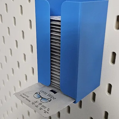 Khay đựng khăn lau kính Zeiss gắn bảng Skadis in 3D siêu gọn