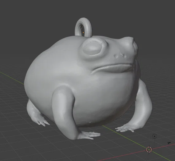 Móc khóa ếch Grumpy Frog dễ thương - File in 3D chất lượng cao - Image 1