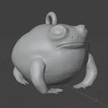 Móc khóa ếch Grumpy Frog dễ thương - File in 3D chất lượng cao - Thumbnail 1