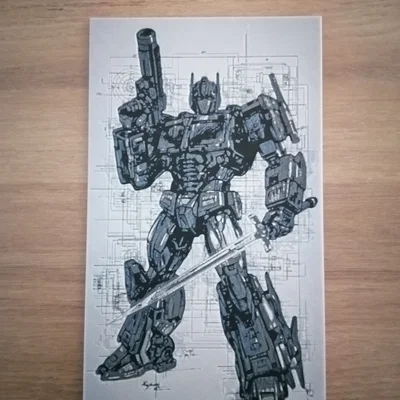 Mô hình tranh in 3D Hue Forge Optimus Prime độc đáo cho fan Transformers