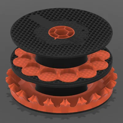 Giá Đỡ Sơn Xoay Tái Sử Dụng Lõi Cuộn Nhựa Prusa