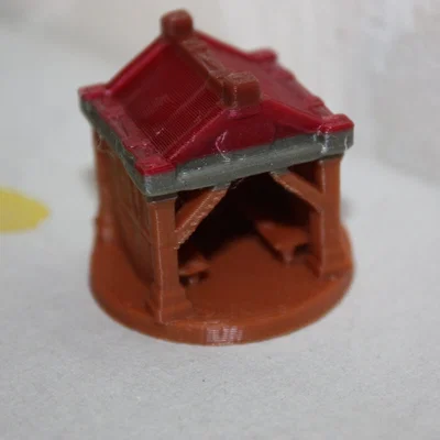 Mô hình nhà chòi nghỉ chân BBQ cho TTRPG (In 3D không cần support)