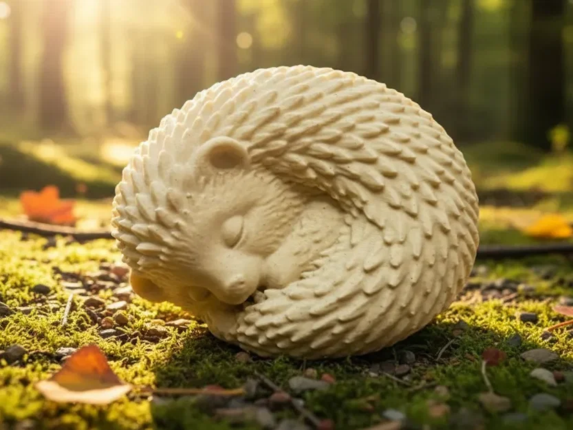 Chú Nhím Đáng Yêu – Tư Thế Ngủ Cuộn Tròn Ấm Áp - Image 1