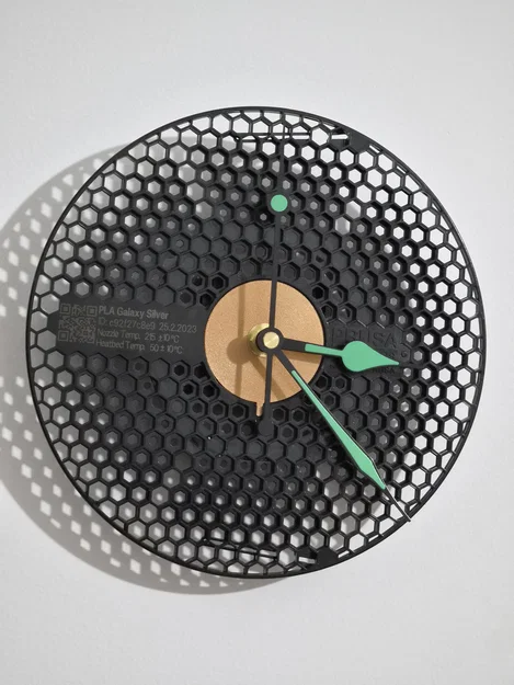 Đồng hồ treo tường từ lõi cuộn Prusament (Prusament Spool Clock) - Image 3