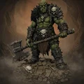Bloodbound Realms – Orc – Chiến binh rìu hai tay, Kẻ tàn phá vùng đất tro tàn (Mô hình STL 3D) - Thumbnail 1