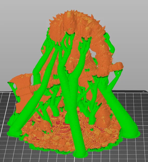 Bloodbound Realms – Orc – Chiến binh rìu hai tay, Kẻ tàn phá vùng đất tro tàn (Mô hình STL 3D) - Image 9