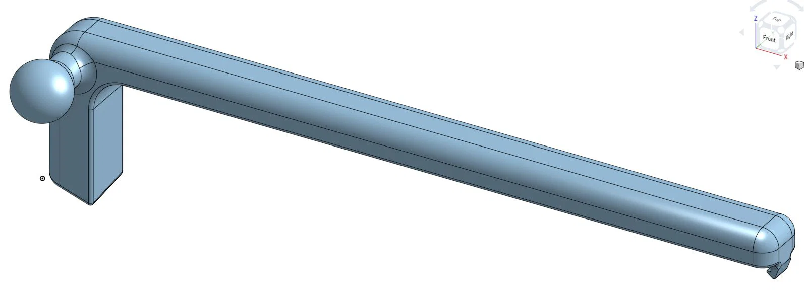 Tay gắn điện thoại 3D cho Mercedes V-Class (đầu bi 17mm) - Image 2