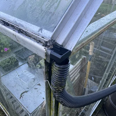 Đầu nối ống thoát nước máng xối nhà kính (25mm)