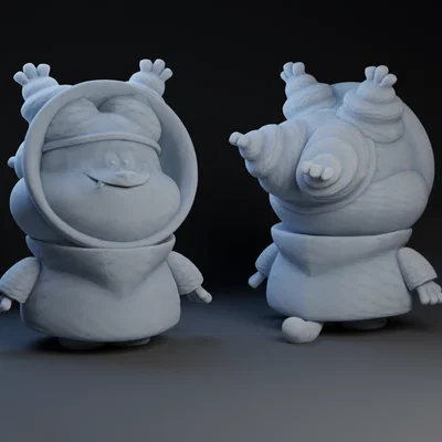 Mô hình 3D nhân vật hoạt hình Chowder cực đáng yêu