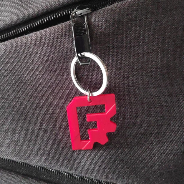 Móc khóa biểu tượng FreeCAD (hai mặt) - Image 1