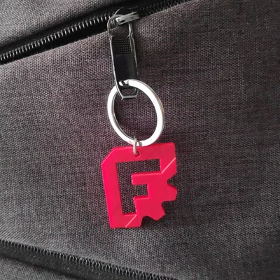 Móc khóa biểu tượng FreeCAD (hai mặt)