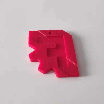 Móc khóa biểu tượng FreeCAD (hai mặt)