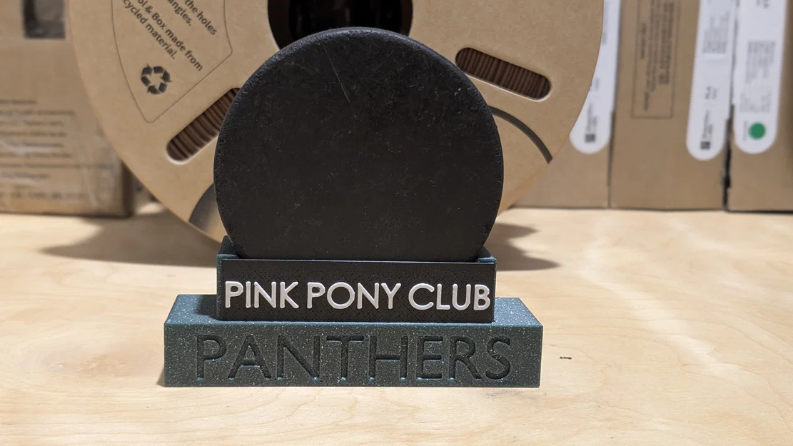 Đế Trưng Bày Đĩa Hockey (Hockey Puck) Có Bảng Tên - Image 1