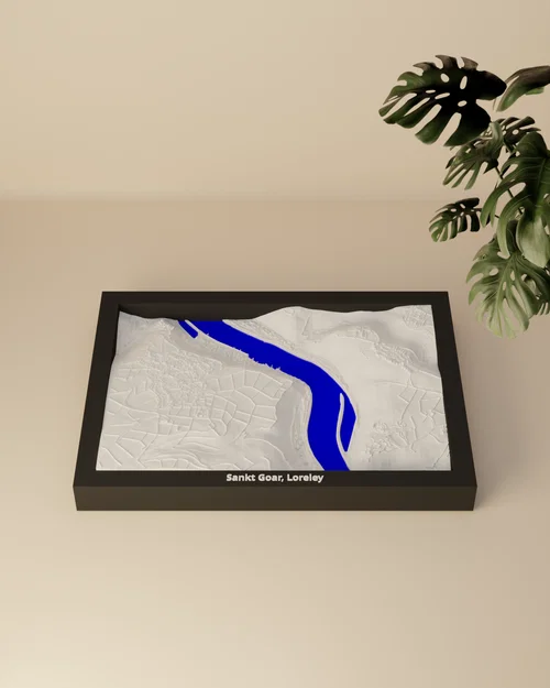 Sankt Goar, Loreley, Đức - Mô hình địa hình 3D thu nhỏ - Image 3