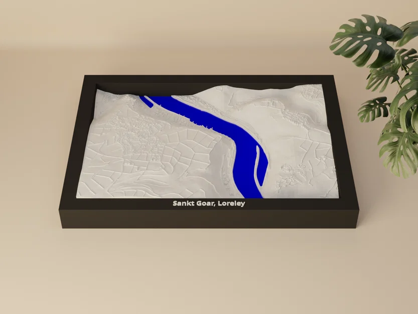 Sankt Goar, Loreley, Đức - Mô hình địa hình 3D thu nhỏ - Image 4