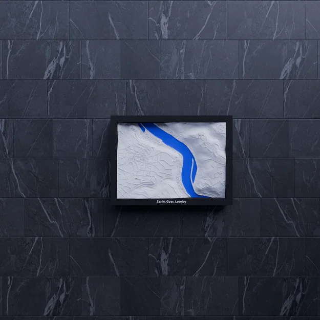 Sankt Goar, Loreley, Đức - Mô hình địa hình 3D thu nhỏ - Image 8