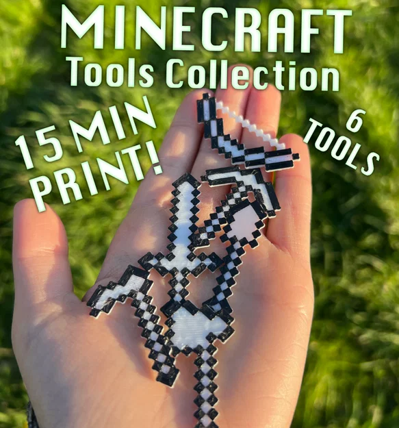 Bộ sưu tập dụng cụ Minecraft 3D - Trang trí siêu nhanh chỉ trong 15 phút - Image 1