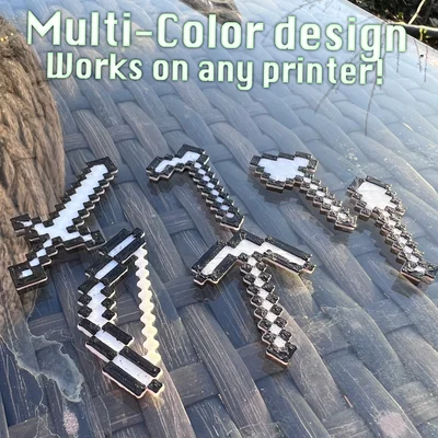 Bộ sưu tập dụng cụ Minecraft 3D - Trang trí siêu nhanh chỉ trong 15 phút