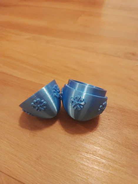 Quả trứng phục sinh in 3D (Easter egg) với họa tiết hoa văn nổi - Image 3