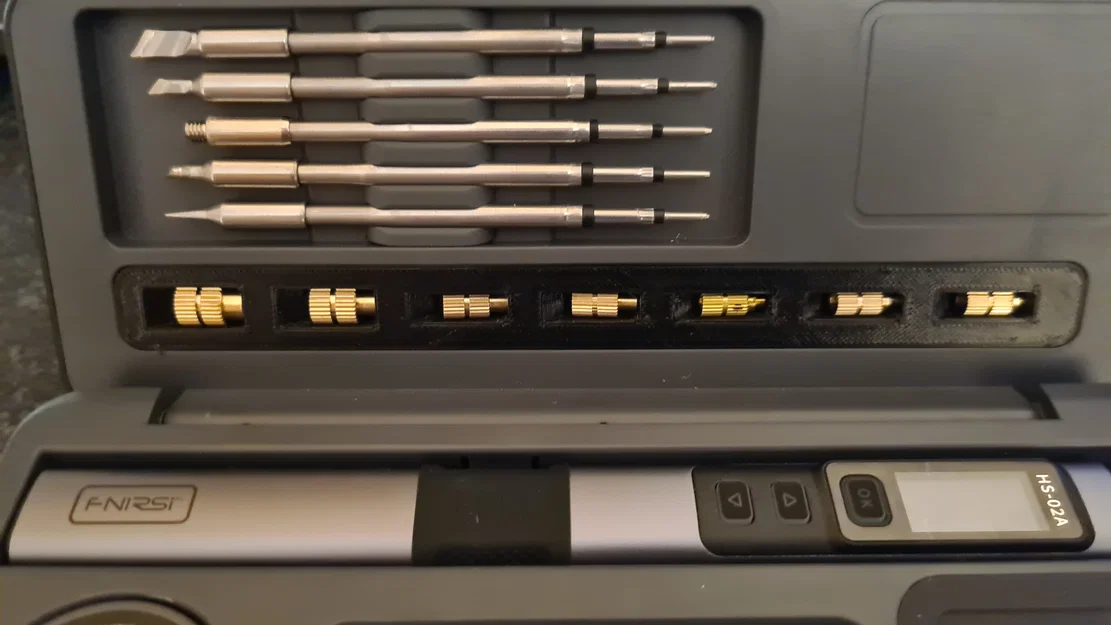 Khay Đựng Đầu Gắn Nhiệt (Heat Insert) Tùy Chỉnh Cho Fnirsi hs-02A - Image 1