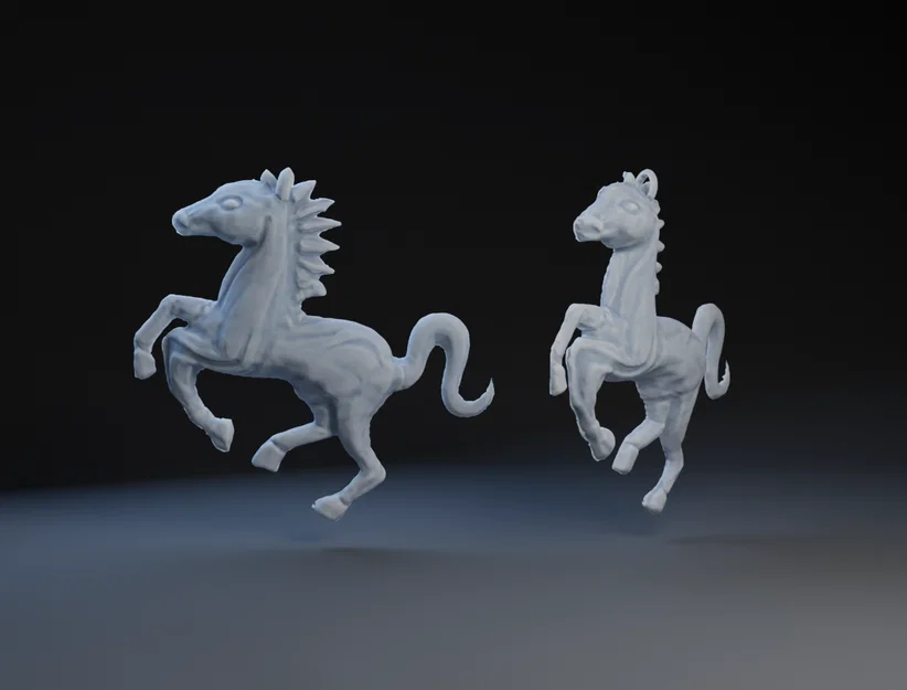 Mẫu mặt dây chuyền hình ngựa (Horse Pendant) in 3D tinh tế - Image 1