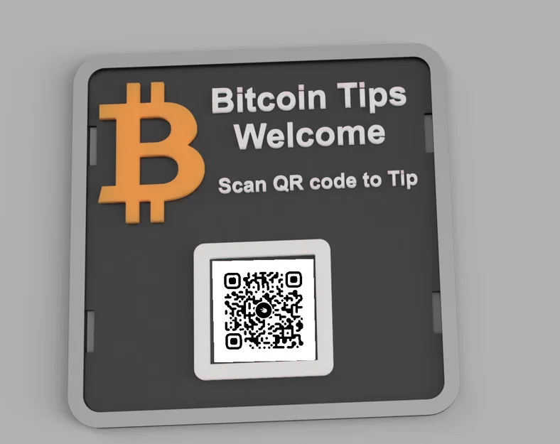 Bảng thông báo nhận tiền tip Bitcoin gắn tựa đầu ghế xe hơi 3D - Image 1