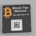Bảng thông báo nhận tiền tip Bitcoin gắn tựa đầu ghế xe hơi 3D - Thumbnail 1