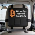 Bảng thông báo nhận tiền tip Bitcoin gắn tựa đầu ghế xe hơi 3D - Thumbnail 2