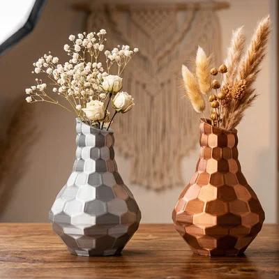 Bình hoa trang trí họa tiết tổ ong phong cách Boho hiện đại