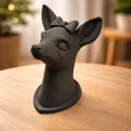 Tượng đầu nai trang trí với nơ xinh xắn - Mẫu 3D đẹp cho không gian - Thumbnail 1